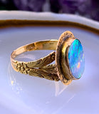 Antique 14K, 10K & Black Boulder Opal conversion Ring