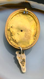 Antique Austro Hungarian Queen Pendant in Vermeil & Paste