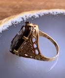 SOLD Antique 18K, 14K & Carved Hardstone Conversion Ring