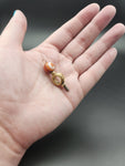 Antique Gold Filled & Carved Agate Watch Key