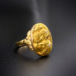 Antique Art Nouveau 14K & Diamond Conversion Ring