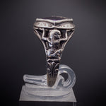 Sterling Silver Egyptian Revival Temple Ring (Custom Order)