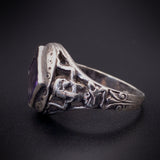 Sterling Silver Egyptian Revival Temple Ring (Custom Order)