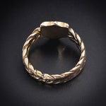 Antique 15K Gold Shield Ring