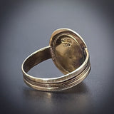 Antique 14K & Jade Conversion Ring