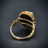 Antique 14K & Carved Hardstone Cameo Conversion Ring