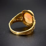 Victorian 10K, 14K & Carved Shell Cameo Conversion Ring