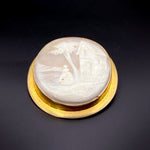 Antique 10K & Carved Shell Cameo Brooch
