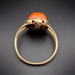 Vintage 14K Gold & Coral Conversion Ring