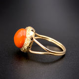 Vintage 14K Gold & Coral Conversion Ring