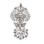 Antique French 19th Century Silver and Paste Saint Esprit Pendant