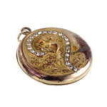 Antique Art Nouveau Gold Filled Question Mark Locket Pendant