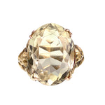 SOLD Antique 14K Citrine  Egyptian Revival Conversion Ring