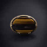 Vintage Victorian Revival Reproduction 9K & Tigers Eye Watch Fob