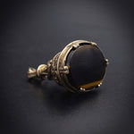 Vintage Victorian Revival Reproduction 9K & Tigers Eye Watch Fob