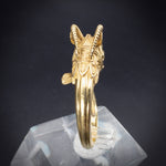 SOLD  Archeological Revival Etruscan Influence 18K Ibex Ring