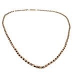 SOLD Antique English 9K Gold Chain with Rare Tulip Link