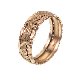 SOLD Antique 14K Rose Gold Leafy Band Ring