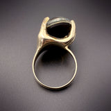 Sold-14K & Black Opal Triplet Hand Ring