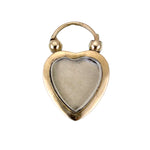 SOLD Antique 15K  & Foiled Moss Agate Heart Padlock Charm