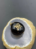 SOLD Antique 14K Sea Nut Pendant/Fob