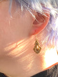 SOLD Antique 14K & Black Enamel Earrings