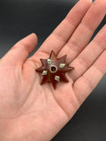 SOLD Antique Silver & Carved Carnelian Star Brooch