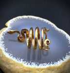 SOLD Antique French 18K & Ruby Snake Ring TLJ