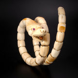 Antique Carved Coral Snake Bracelet