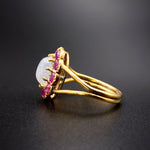 Vintage 18K, 14K, Star Sapphire & Ruby Conversion Ring