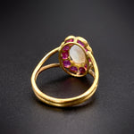 Vintage 18K, 14K, Star Sapphire & Ruby Conversion Ring