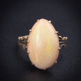 SOLD- Antique 14K & Yellow Opal Conversion Ring