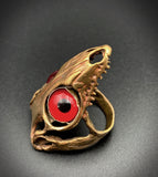 Sold - Brass Modern Artist Rat-Skull Ring