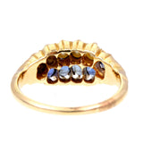 SOLD Late Victorian Sapphire and Pearl 14k Gold Ring
