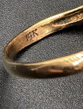 14K Gold & Emerald Museum Replica Snake Ring