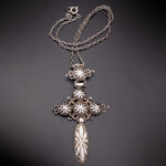 Antique Silver Cross Pendant & Chain