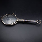 SOLD Antique Art Deco Silver, Marcasite & Enamel Lorgnette Spectacles