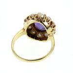 Vintage 14K Amethyst Pearl Ring