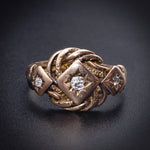 Antique 9K & Diamond Knot Ring