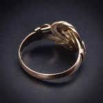 Sold--Antique 9K & Diamond Knot Ring
