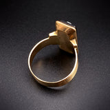 Antique 14K Hardstone Agate Bas-Relief Cameo Ring